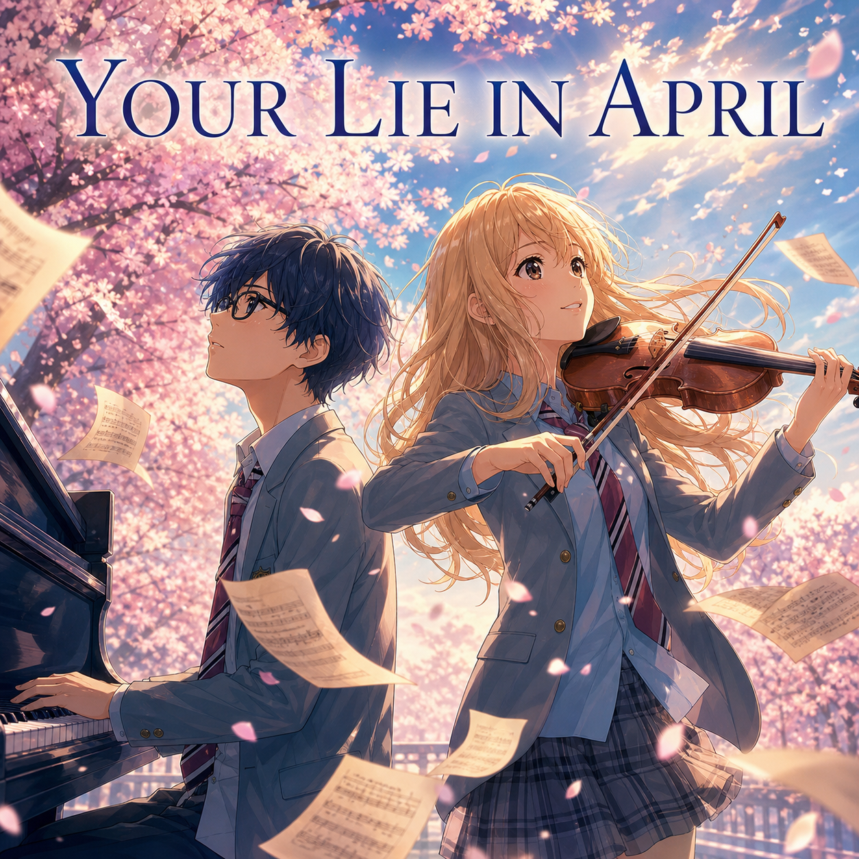 Your Lie in April anime artwork