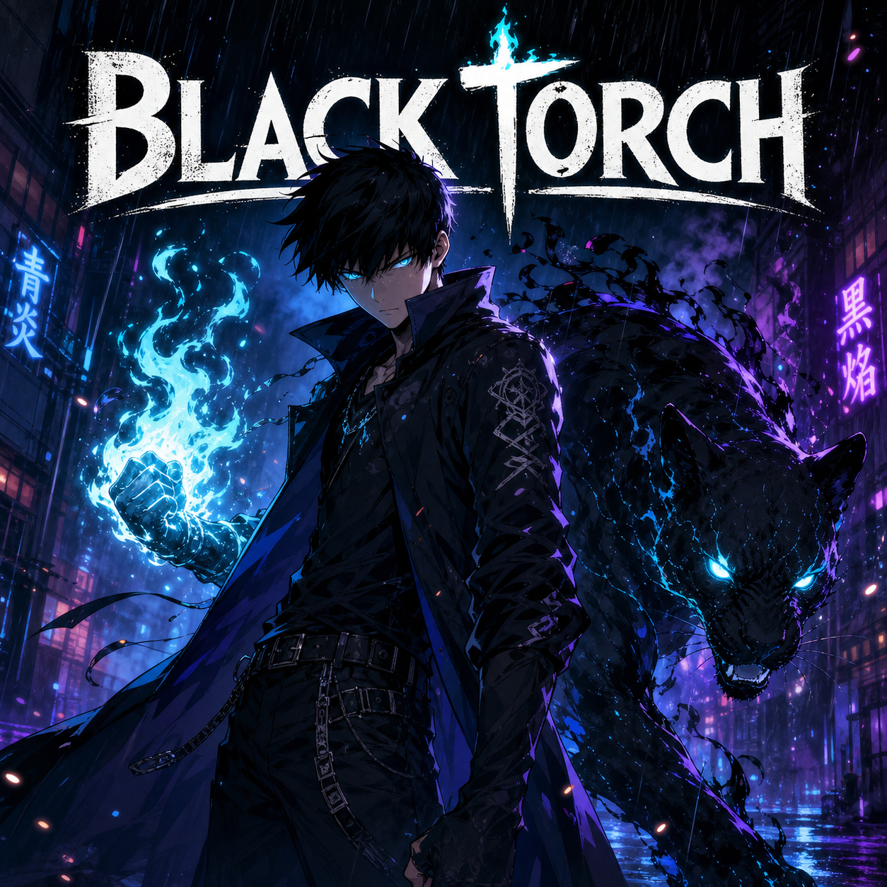 Black Torch original anime-inspired artwork